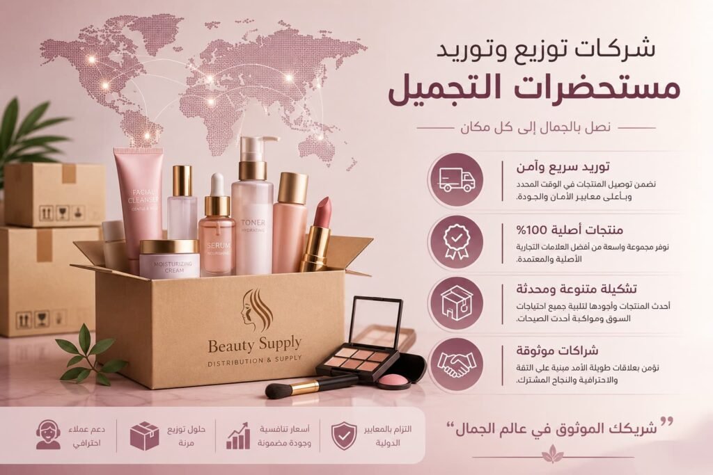 شركات توزيع وتوريد مستحضرات التجميل الأصلية بأفضل الأسعار، نوفر منتجات تجميل موثوقة مع شحن سريع